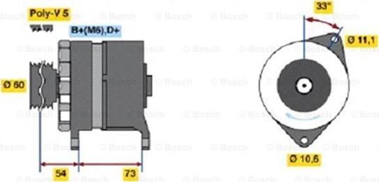 BOSCH 0 986 037 160 - Генератор vvparts.bg