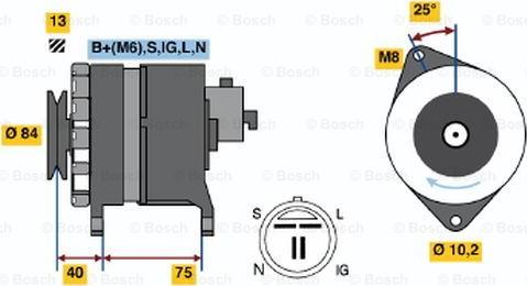 BOSCH 0 986 037 841 - Генератор vvparts.bg