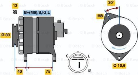 BOSCH 0 986 037 811 - Генератор vvparts.bg