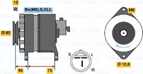 BOSCH 0 986 037 831 - Генератор vvparts.bg