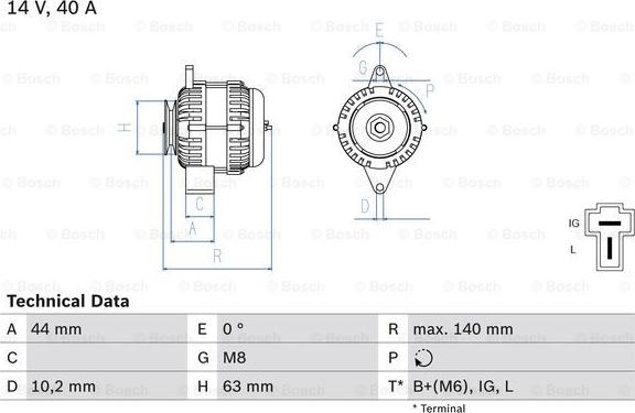 BOSCH 0 986 037 271 - Генератор vvparts.bg