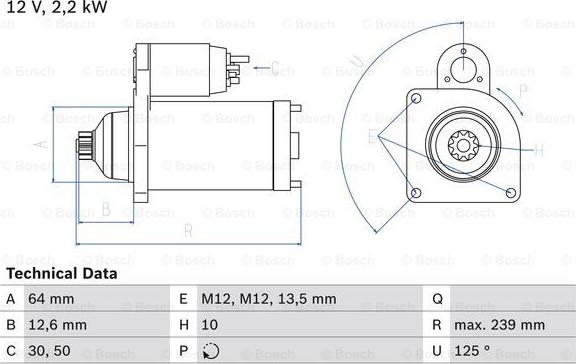 BOSCH 0 986 029 040 - Стартер vvparts.bg