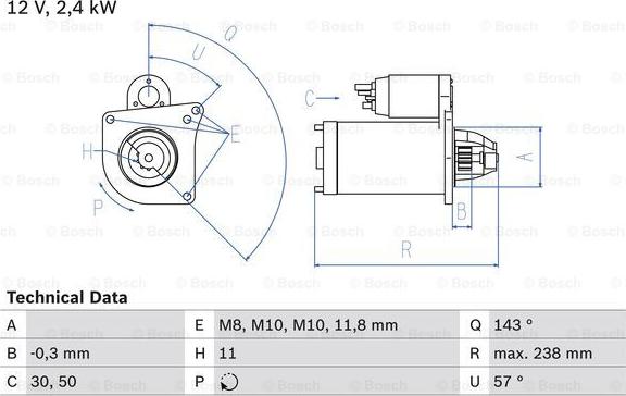 BOSCH 0 986 029 060 - Стартер vvparts.bg