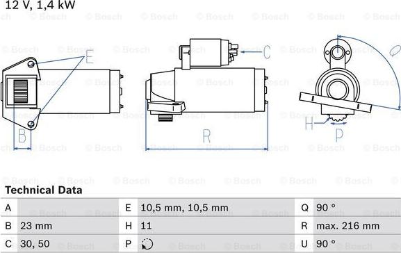 BOSCH 0 986 029 080 - Стартер vvparts.bg