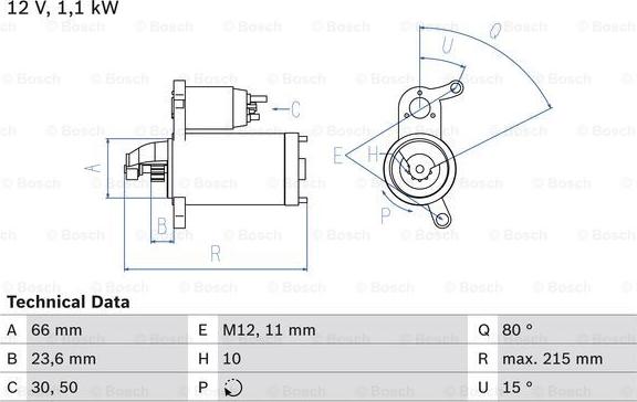 BOSCH 0 986 024 010 - Стартер vvparts.bg