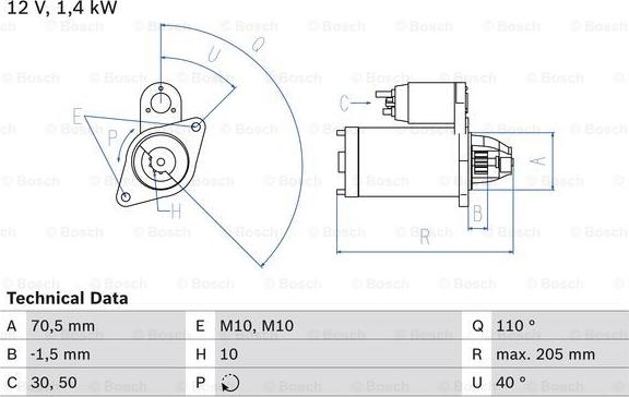 BOSCH 0 986 025 960 - Стартер vvparts.bg