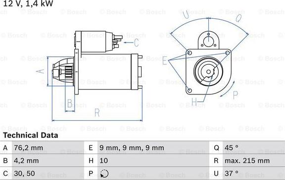 BOSCH 0 986 025 670 - Стартер vvparts.bg