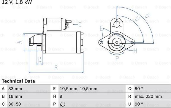 BOSCH 0 986 026 050 - Стартер vvparts.bg