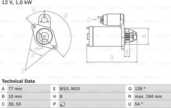 BOSCH 0 986 020 401 - Стартер vvparts.bg