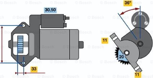 BOSCH 0 986 020 511 - Стартер vvparts.bg