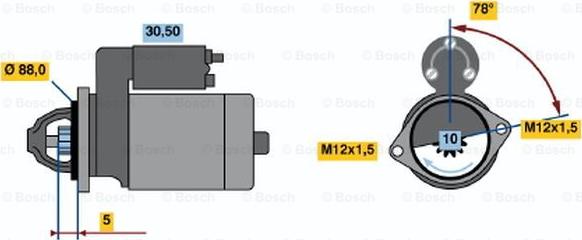 BOSCH 0 986 020 521 - Стартер vvparts.bg