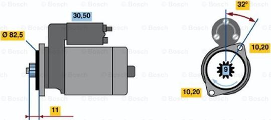 BOSCH 0 986 020 681 - Стартер vvparts.bg