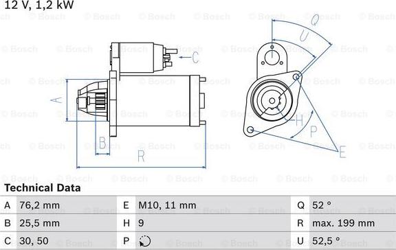 BOSCH 0 986 020 890 - Стартер vvparts.bg