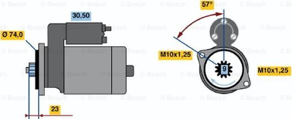 BOSCH 0 986 020 831 - Стартер vvparts.bg