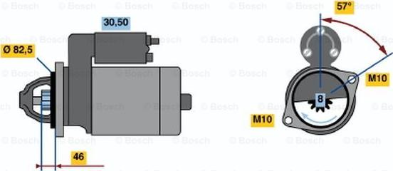 BOSCH 0 986 020 821 - Стартер vvparts.bg