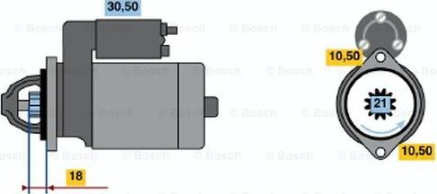 BOSCH 0 986 020 741 - Стартер vvparts.bg