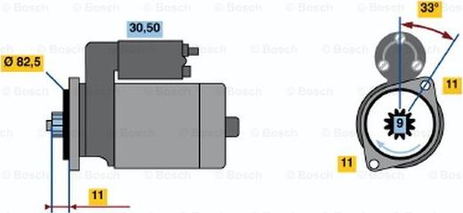 BOSCH 0 986 020 711 - Стартер vvparts.bg