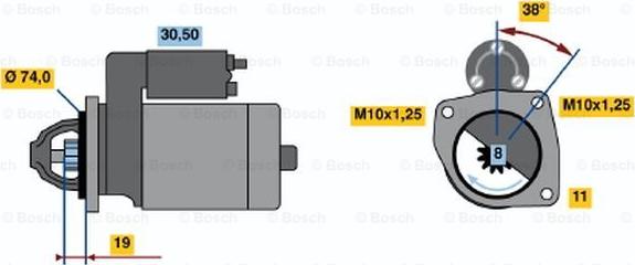 BOSCH 0 986 020 731 - Стартер vvparts.bg