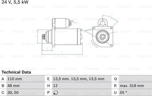 BOSCH 0 986 021 490 - Стартер vvparts.bg