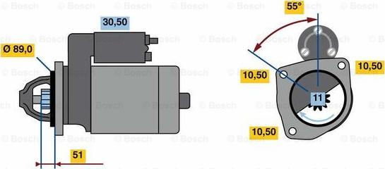 BOSCH 0 986 023 990 - Стартер vvparts.bg