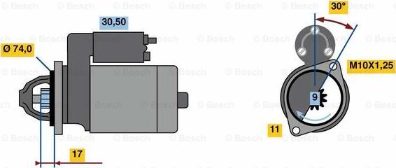 BOSCH 0 986 023 910 - Стартер vvparts.bg