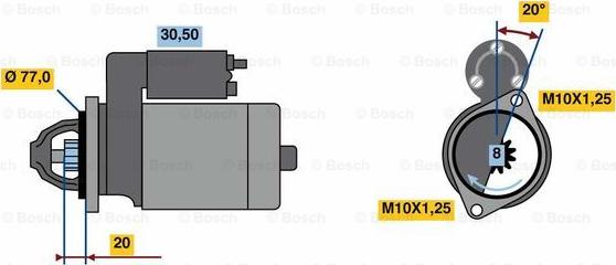 BOSCH 0 986 023 980 - Стартер vvparts.bg