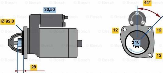 BOSCH 0 986 023 440 - Стартер vvparts.bg