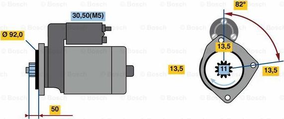 BOSCH 0 986 023 590 - Стартер vvparts.bg