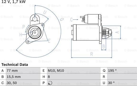 BOSCH 0 986 023 600 - Стартер vvparts.bg