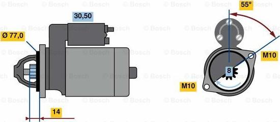 BOSCH 0 986 023 630 - Стартер vvparts.bg