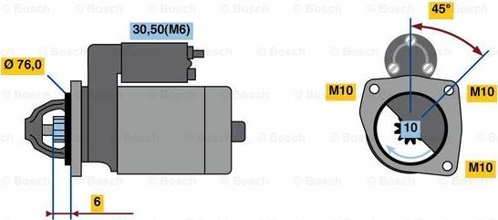 BOSCH 0 986 023 620 - Стартер vvparts.bg