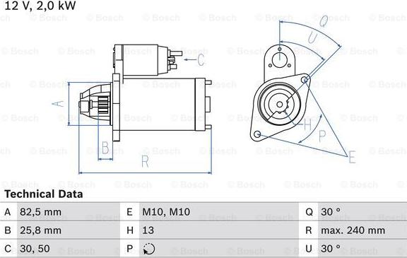 BOSCH 0 986 023 000 - Стартер vvparts.bg