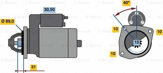 BOSCH 0 986 023 190 - Стартер vvparts.bg