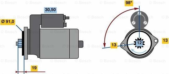 BOSCH 0 986 023 840 - Стартер vvparts.bg