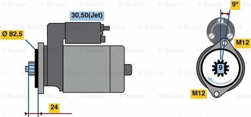 BOSCH 0 986 023 800 - Стартер vvparts.bg