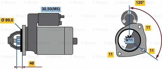 BOSCH 0 986 023 830 - Стартер vvparts.bg