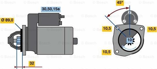 BOSCH 0 986 023 820 - Стартер vvparts.bg