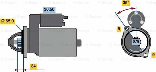 BOSCH 0 986 023 790 - Стартер vvparts.bg