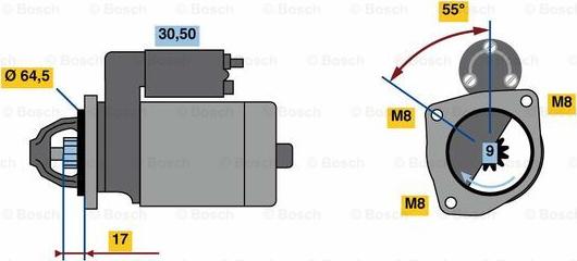 BOSCH 0 986 023 740 - Стартер vvparts.bg