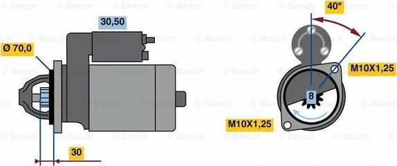 BOSCH 0 986 023 720 - Стартер vvparts.bg