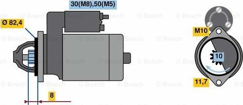 BOSCH 0 986 022 970 - Стартер vvparts.bg