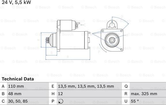 BOSCH 0 986 022 260 - Стартер vvparts.bg