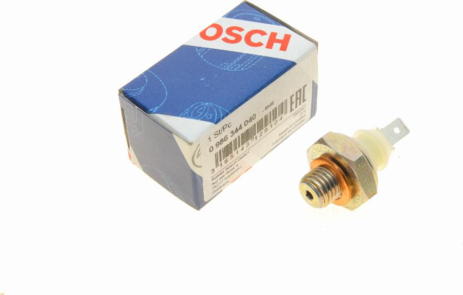 BOSCH 0 986 344 040 - Датчик, налягане на маслото vvparts.bg