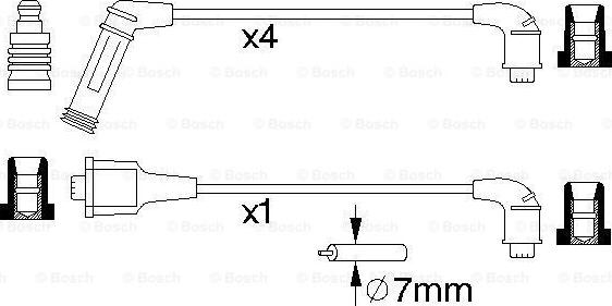 BOSCH 0 986 356 990 - Комплект запалителеи кабели vvparts.bg