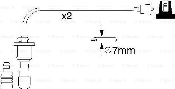 BOSCH 0 986 356 991 - Комплект запалителеи кабели vvparts.bg