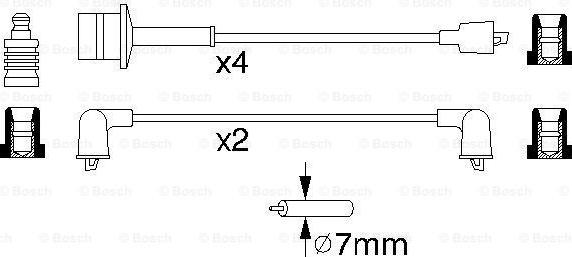 BOSCH 0 986 356 954 - Комплект запалителеи кабели vvparts.bg