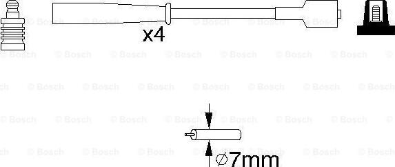 BOSCH 0 986 356 961 - Комплект запалителеи кабели vvparts.bg