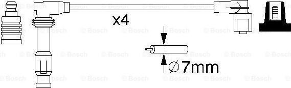 BOSCH 0 986 356 986 - Комплект запалителеи кабели vvparts.bg