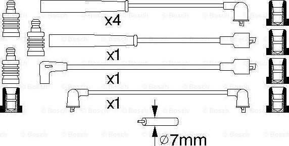 BOSCH 0 986 356 935 - Комплект запалителеи кабели vvparts.bg