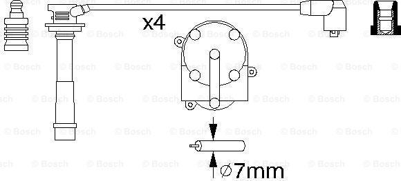 BOSCH 0 986 356 931 - Комплект запалителеи кабели vvparts.bg